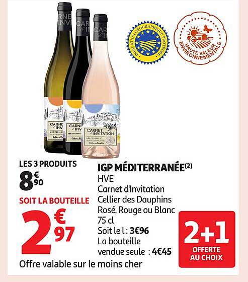 IGP MÉDITERRANÉE - CARNET D'INVITATION, CELLER DES DAUPHINS