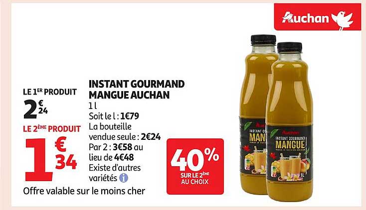 INSTANT GOURMAND MANGUE AUCHAN
