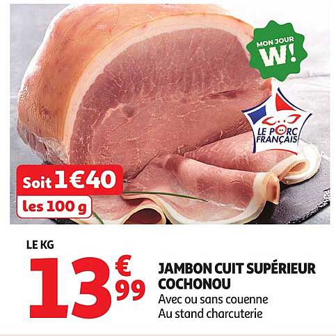 JAMBON CUIT SUPÉRIEUR COCHONOU