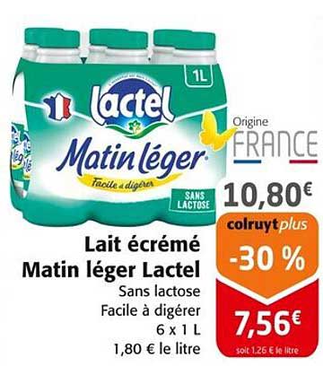 Lait écrémé Matin léger Lactel