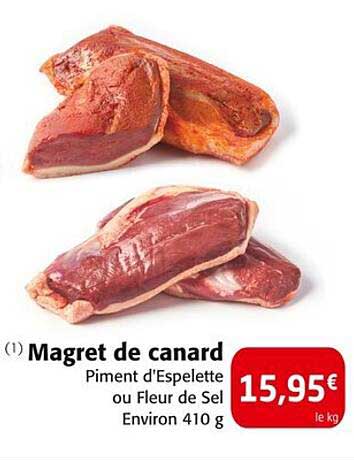 Magret de canard Piment d'Espelette ou Fleur de Sel Environ 410 g