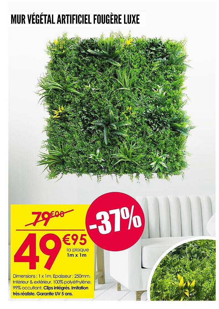 MUR VÉGÉTAL ARTIFICIEL FOUGÈRE LUXE
