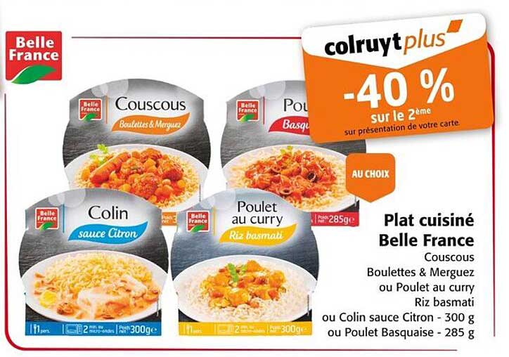 Plat cuisiné Belle France