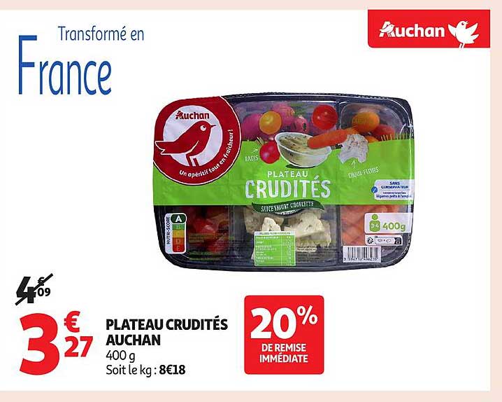 PLATEAU CRUDITÉS AUCHAN