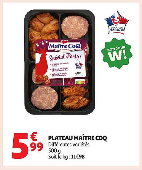 PLATEAU MAÎTRE COQ
