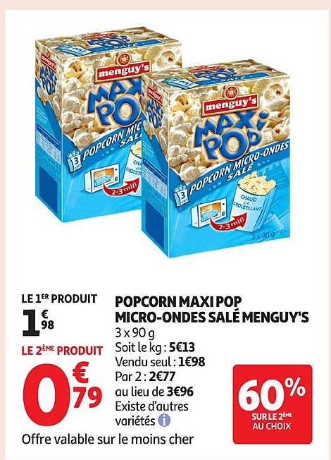 POPORN MAXI POP MICRO-ONDES SALÉ MENGUY'S