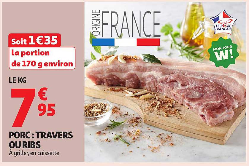 PORC: TRAVERS OU RIBS