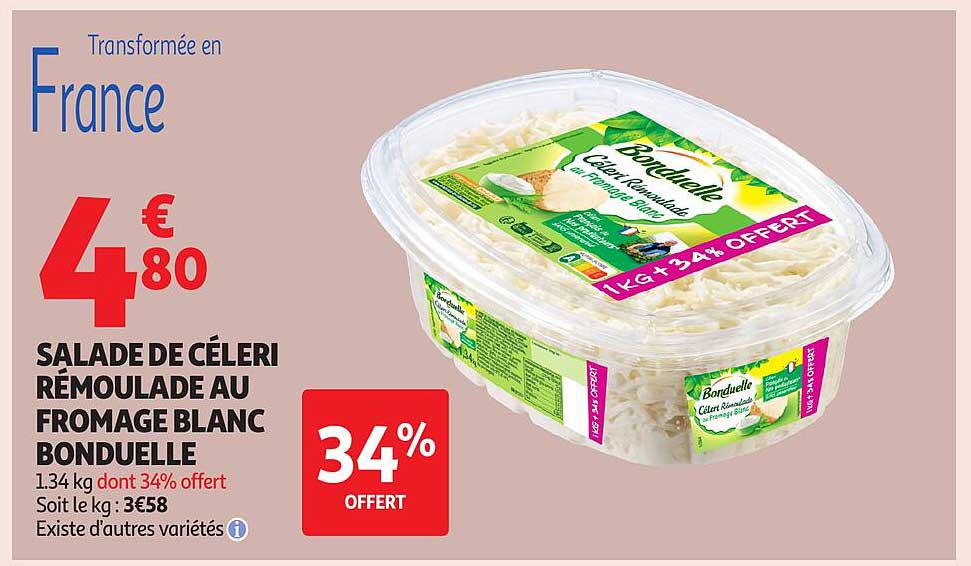 SALADE DE CÉLERI RÉMOULADE AU FROMAGE BLANC BONDULLE