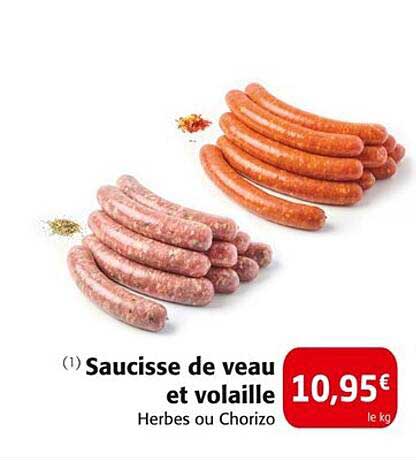 Saucisse de veau et volaille