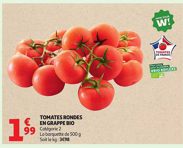 TOMATES RONDES EN GRAPPE BIO
