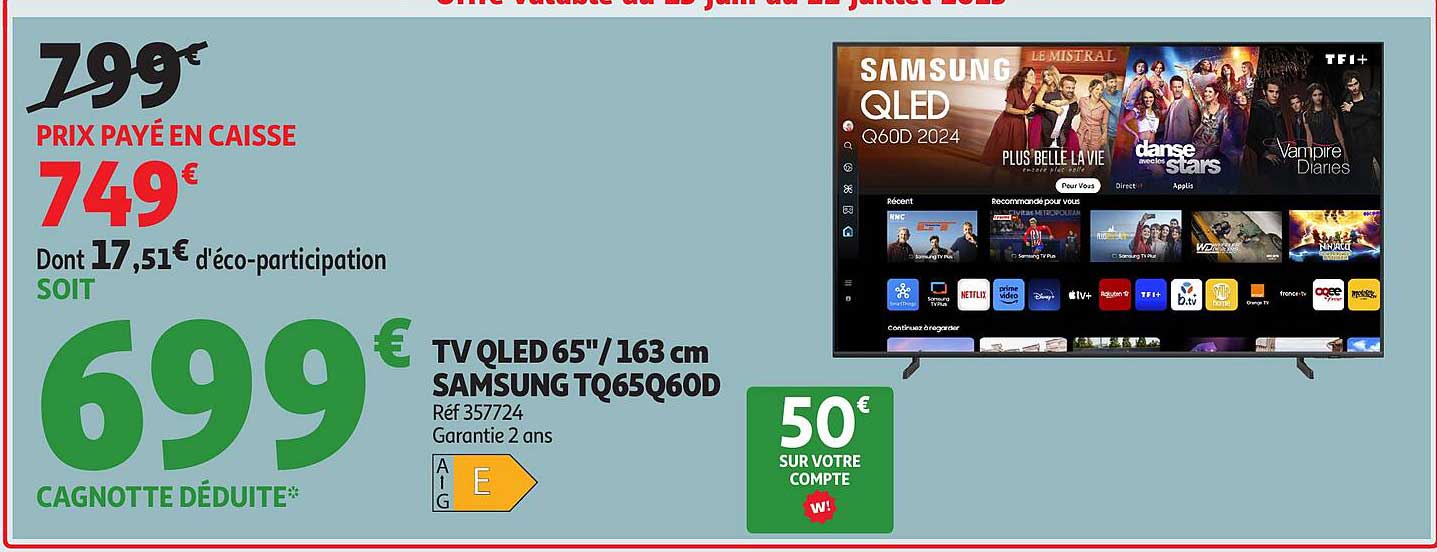 TV QLED 65" / 163 cm SAMSUNG TQ65Q60D