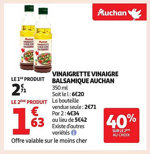 Vinaigrette Vinaigre Balsamique Auchan