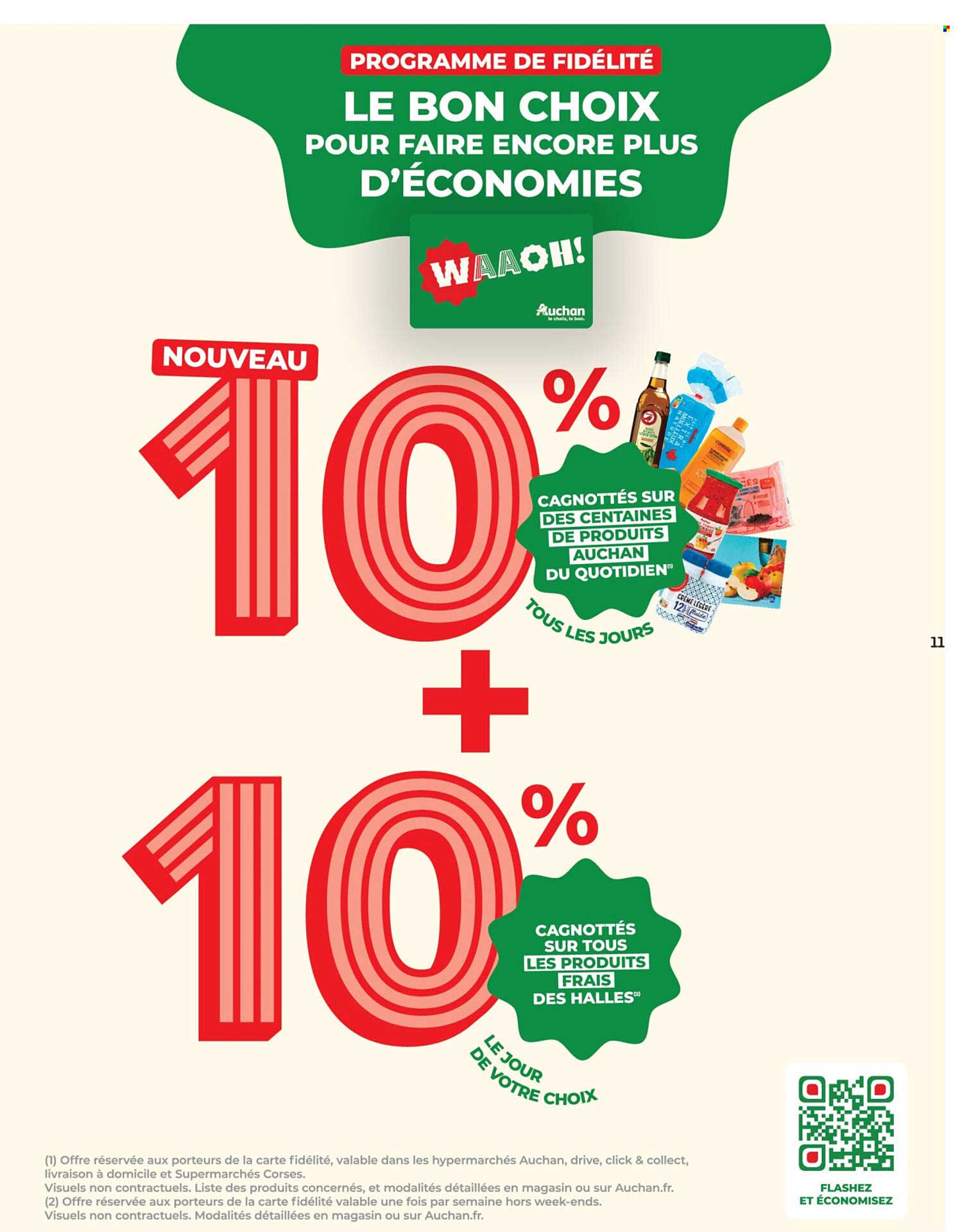 10% cagnottés sur des centaines de produits Auchan du quotidien