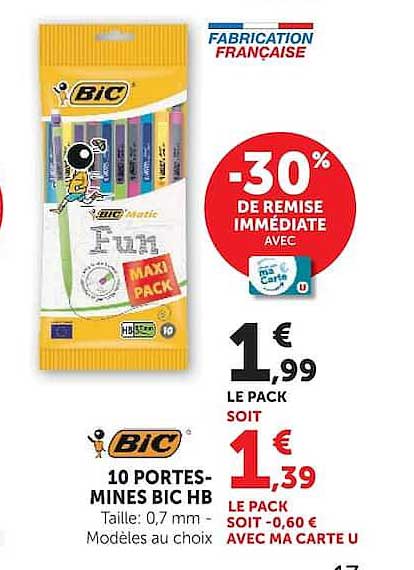 10 PORTES-MINES BIC HB
