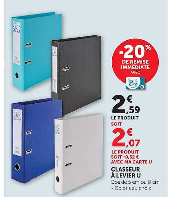 -20% de remise immédiate avec Ma Carte U