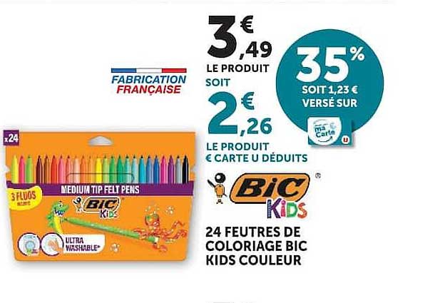 24 FEUTRES DE COLORIAGE BIC KIDS COULEUR