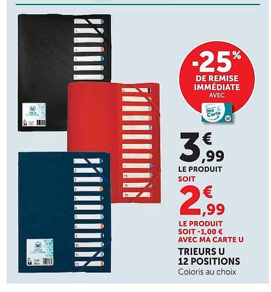 -25% DE REMISE IMMÉDIATE AVEC CARTE U