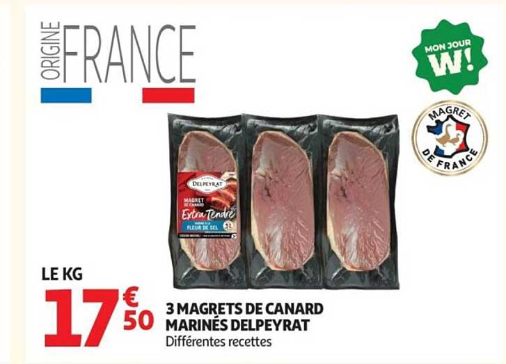 3 MAGRETS DE CANARD MARINÉS DELPEYRAT