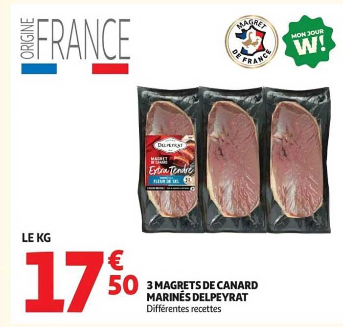3 MAGRETS DE CANARD MARINÉS DELPEYRAT