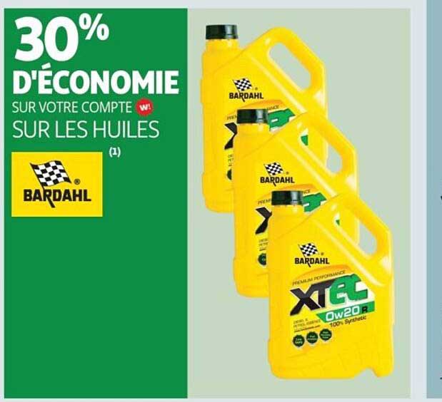 30% D'ECONOMIE SUR VOTRE COMPTE SUR LES HUILES