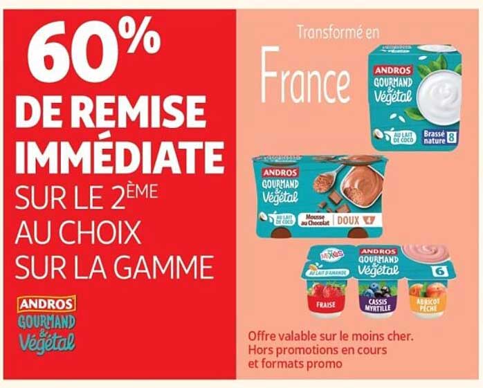 60% DE REMISE IMMÉDIATE SUR LE 2ÈME AU CHOIX SUR LA GAMME