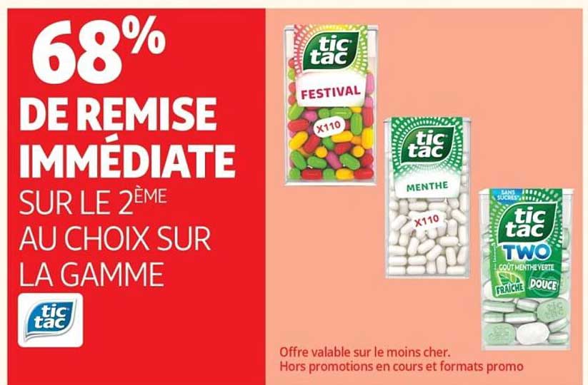 68% DE REMISE IMMÉDIATE SUR LE 2ÈME AU CHOIX SUR LA GAMME