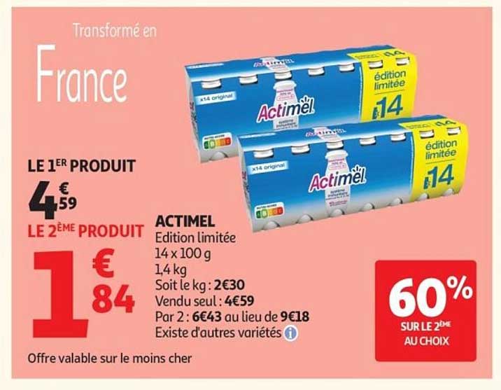 ACTIMEL Edition limitée 14 x 100 g 1,4 kg
