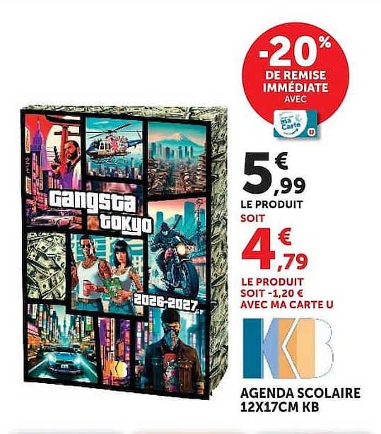 AGENDA SCOLAIRE 12X17CM KB
