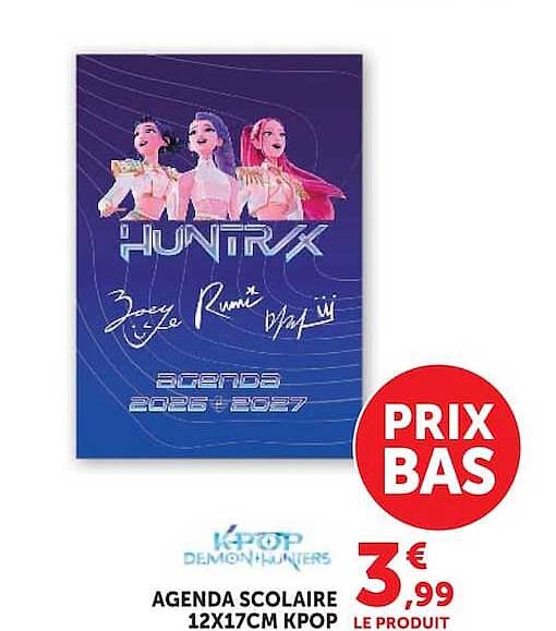 AGENDA SCOLAIRE 12X17CM KPOP