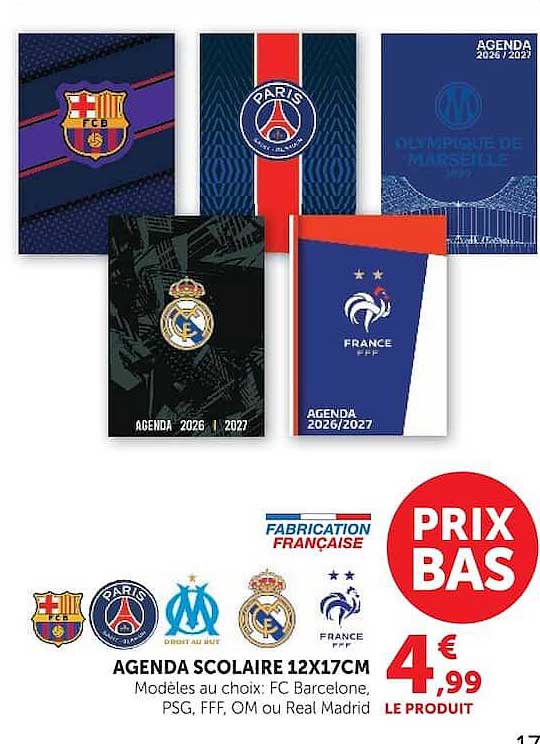 AGENDA SCOLAIRE 12X17CM