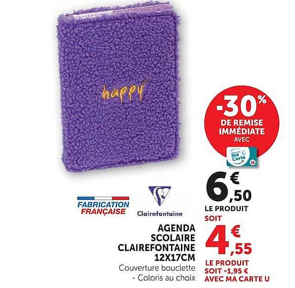 AGENDA SCOLAIRE CLAIREFONTAINE 12X17CM