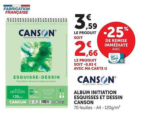 ALBUM INITIATION ESQUISSES ET DESSIN CANSON