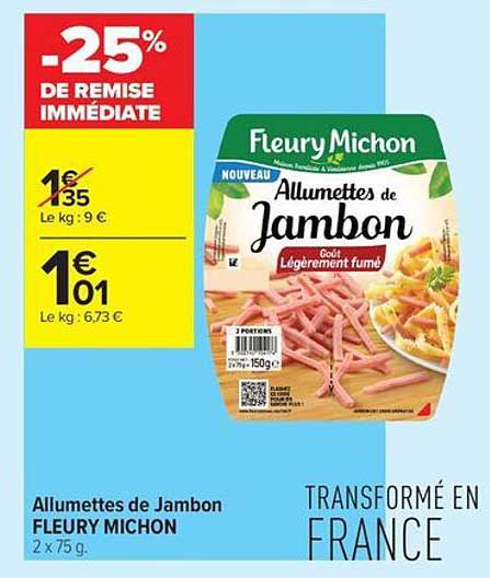 Allumettes de Jambon FLEURY MICHON