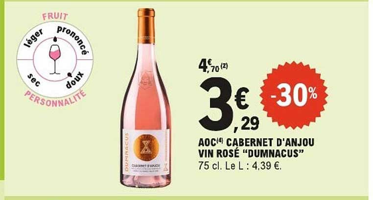 AOC Cabernet d'Anjou Vin Rosé "Dumacus"