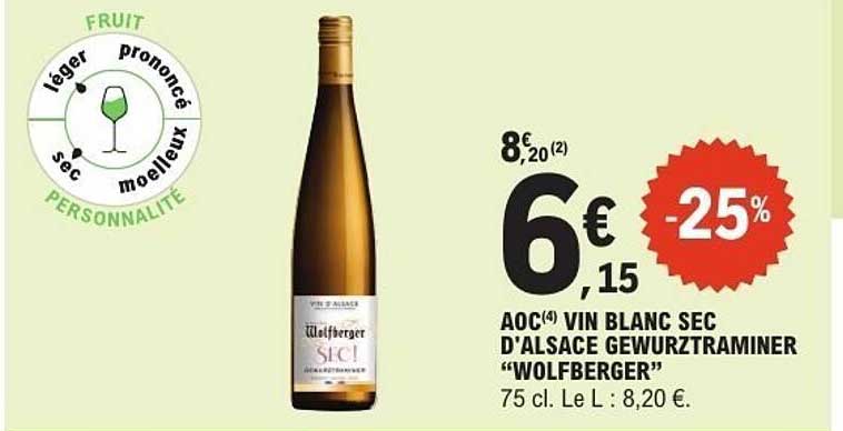 AOC Vin blanc sec d'Alsace Gewurztraminer “Wolfberger”