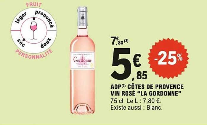 AOP CÔTES DE PROVENCE VIN ROSÉ “LA GORDONNE”