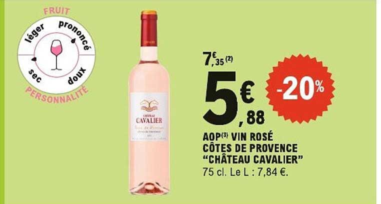 AOP VIN ROSÉ CÔTES DE PROVENCE “CHÂTEAU CAVALIER”