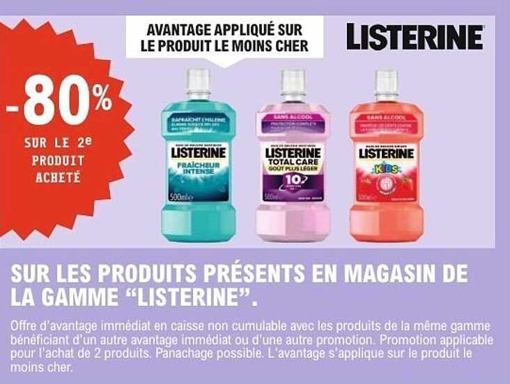 AVANTAGE APPLIQUÉ SUR LE PRODUIT LE MOINS CHER