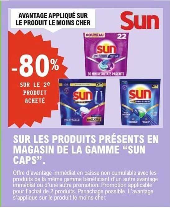 AVANTAGE APPLIQUÉ SUR LE PRODUIT LE MOINS CHER