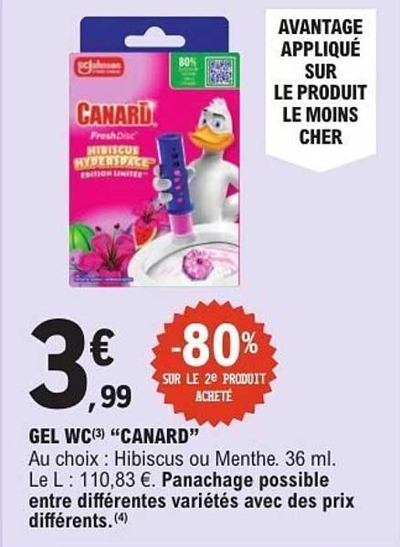 AVANTAGE APPLIQUÉ SUR LE PRODUIT LE MOINS CHER