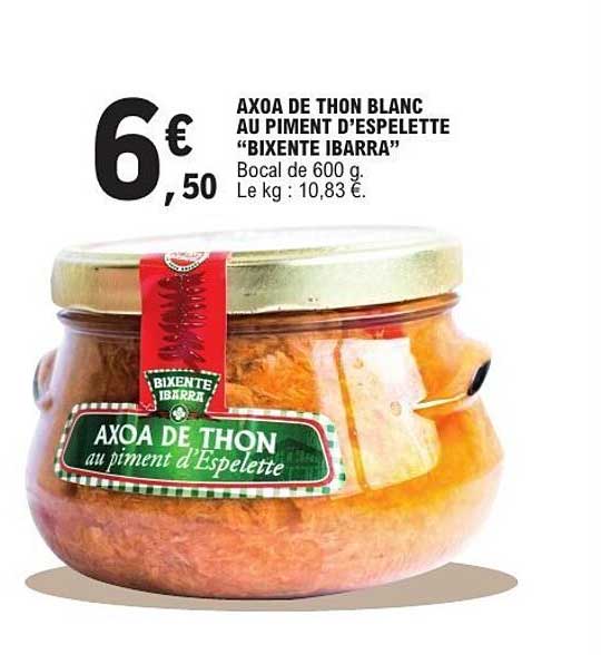 AXOA DE THON BLANC AU PIMENT D’ESPELETTE "BIXENTE IBARRA"