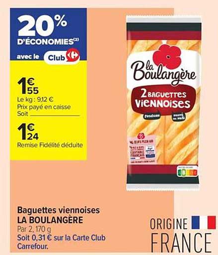 Baguettes viennoises LA BOULANGÈRE