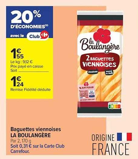 Baguettes viennoises LA BOULANGÈRE