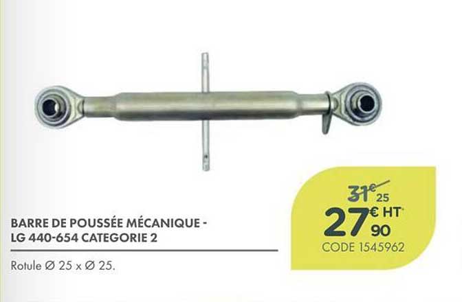 BARRE DE POUSSÉE MÉCANIQUE - LG 440-654 CATEGORIE 2