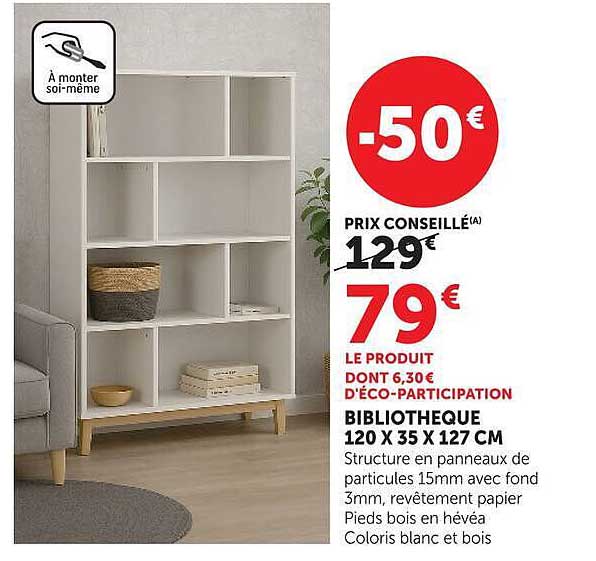BIBLIOTHEQUE 120 X 35 X 127 CM