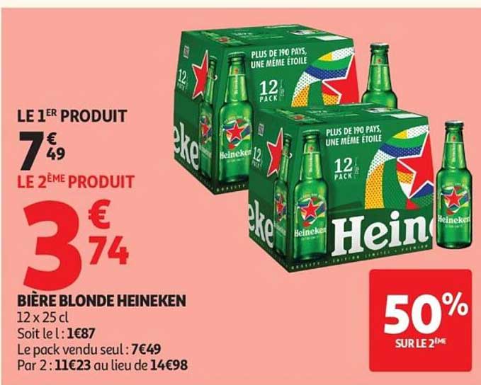 BIÈRE BLONDE HEINEKEN