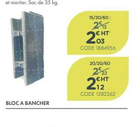 BLOC A BANCHER