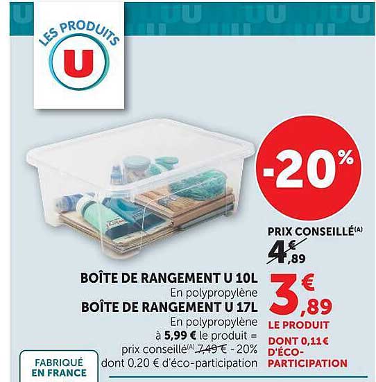 BOÎTE DE RANGEMENT U 10L