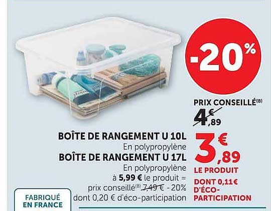 BOÎTE DE RANGEMENT U 10L