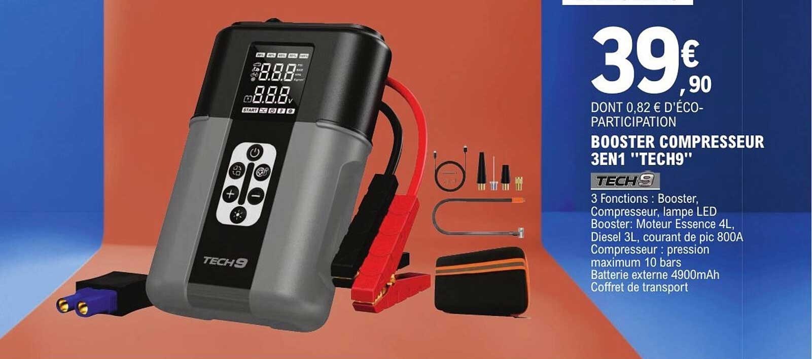 BOOSTER COMPRESSEUR 3EN1 "TECH9"